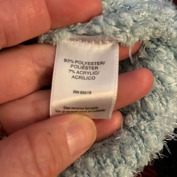 Hannah Fuzzy Textured Knit Sweater Women's Medium‎ Blue Pullover Comfortable - Picture 4 of 4